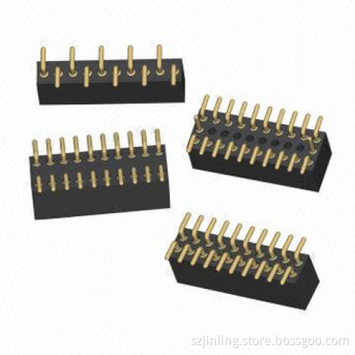 SMT Type Sip Sockets with 2.54mm Pitch, 7.0mm Plastic Height, Made of Gold or Tin Plating